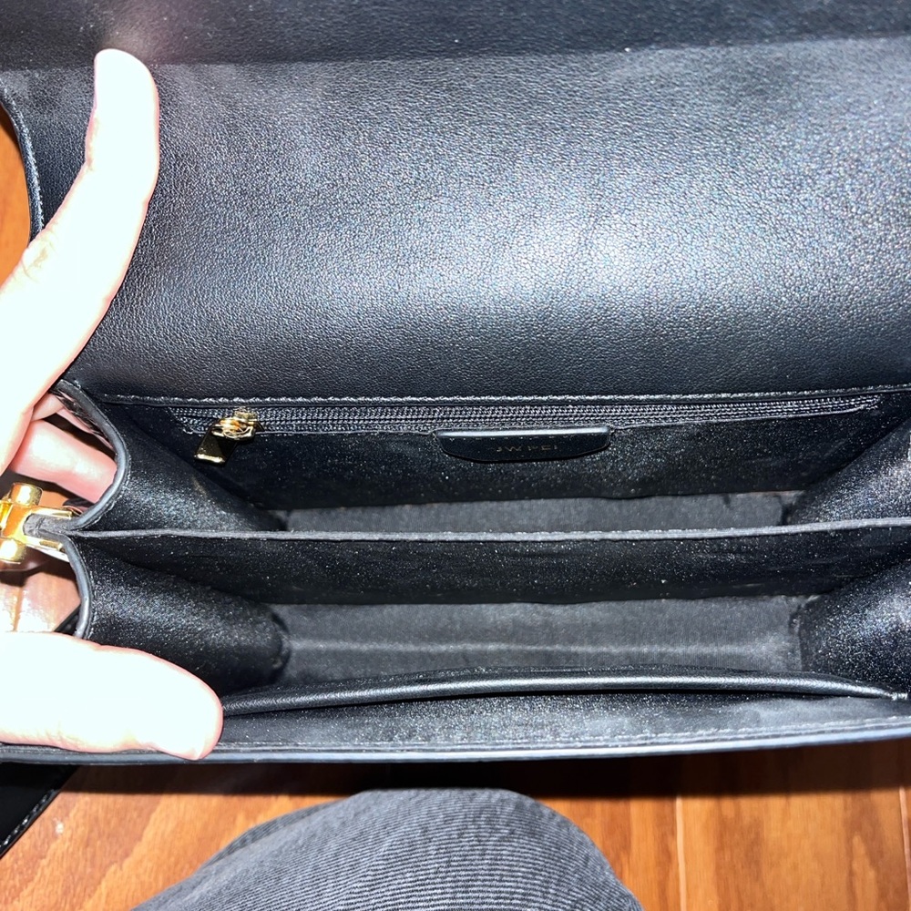 JW PEI Black Croc Embossed Shoulder Bag - Picture 5 of 6